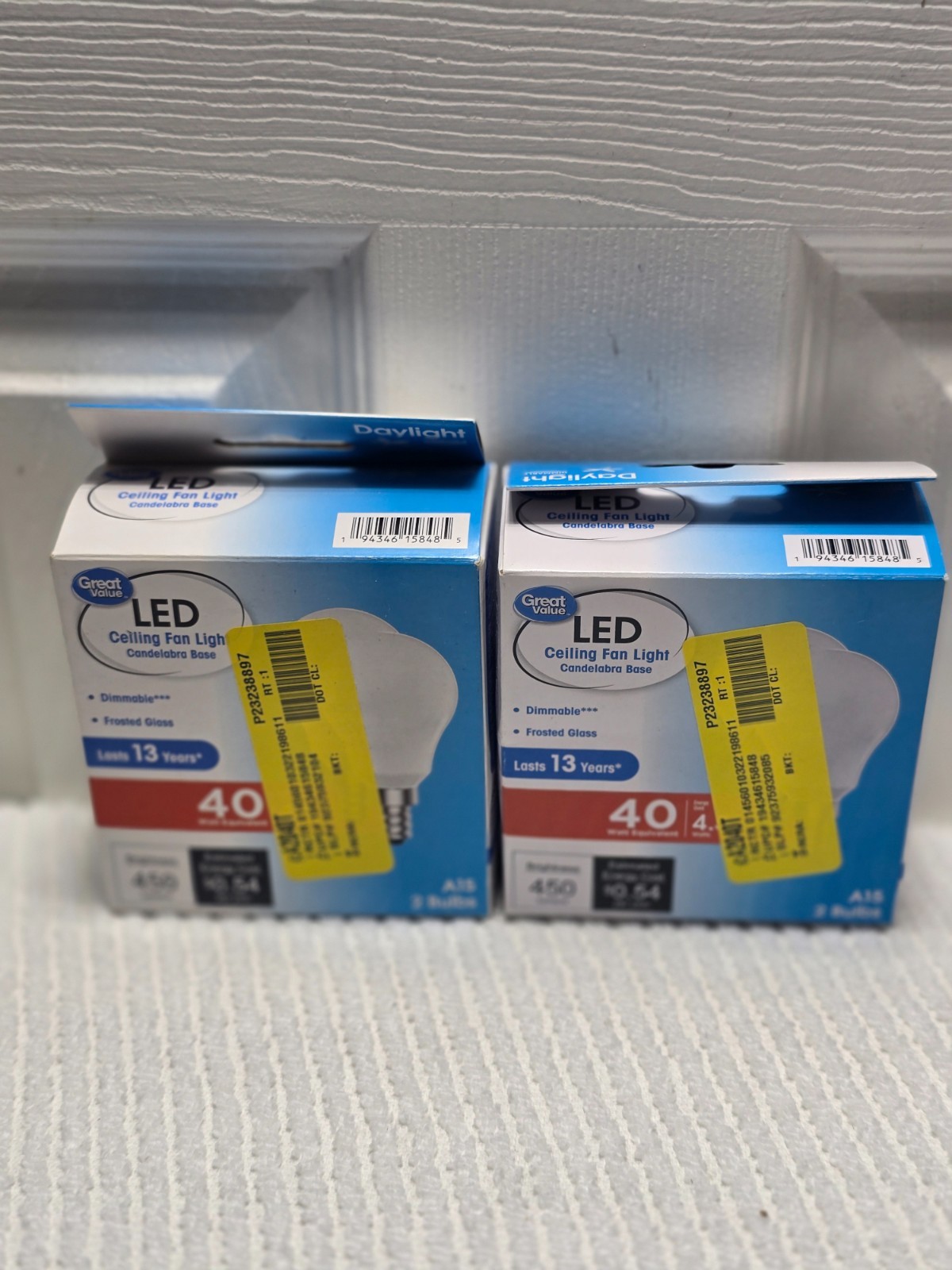 Great Value Dimmable LED Ceiling Fan Light 4.5W A15 Bulb Frosted Glass 2 Pack (R gallery