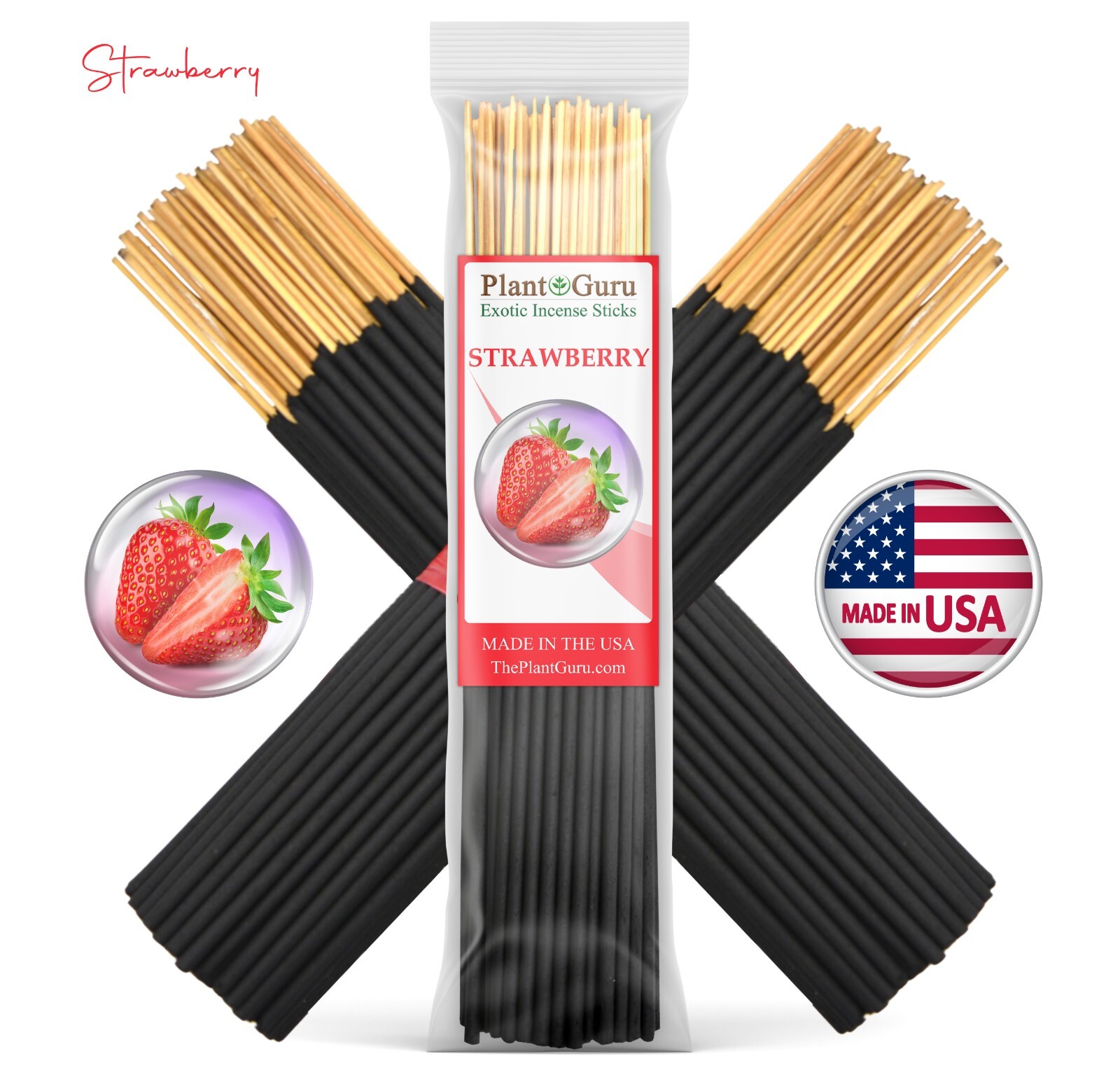 STRAWBERRY Incense Sticks 7" Bulk Pack Wholesale Hand Dipped Lot gallery