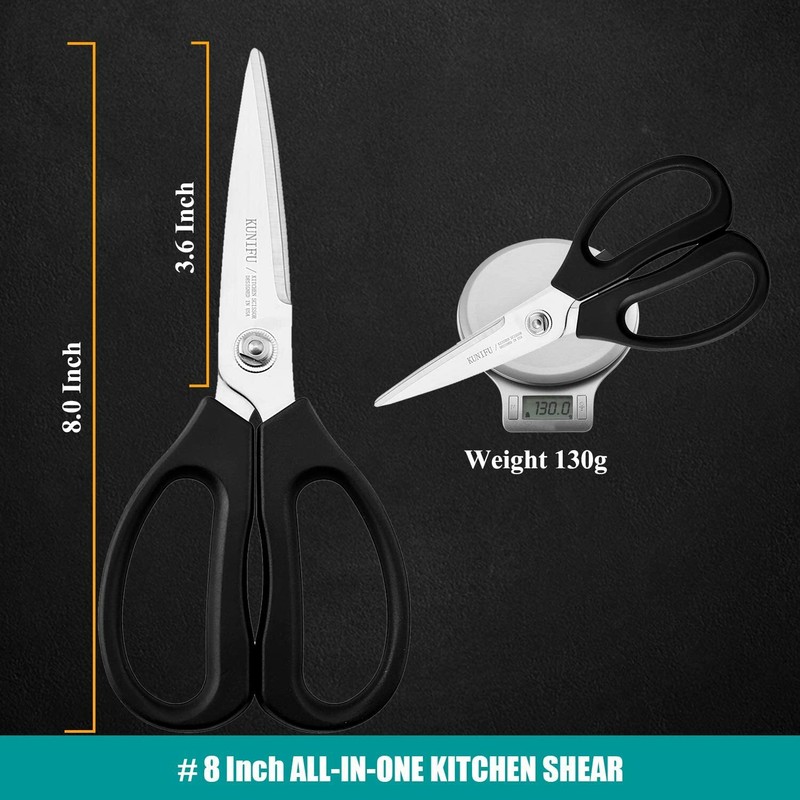 KUNIFU Professional Multi Purpose Kitchen Shears Come Apart Heavy duty Stainless gallery
