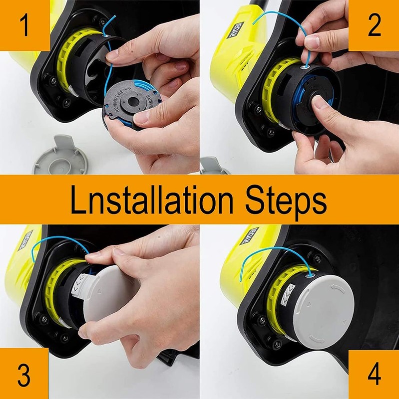3/10 Pack For Ryobi Spool One+ String Trimmer Line 18V 24V 40V Weed Eater w/Cap gallery