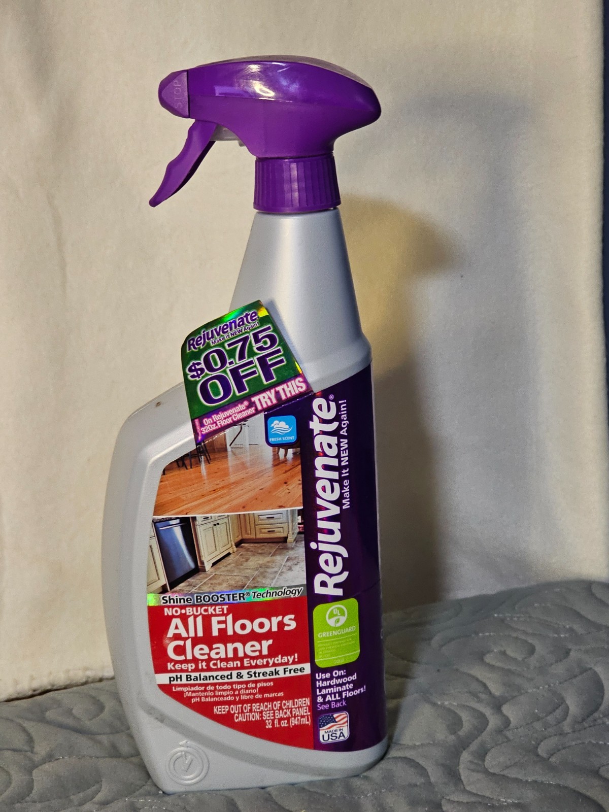 Rejuvenate All Floors Cleaner 32 oz Spray Bottle – No Bucket Needed, Fresh Scent gallery