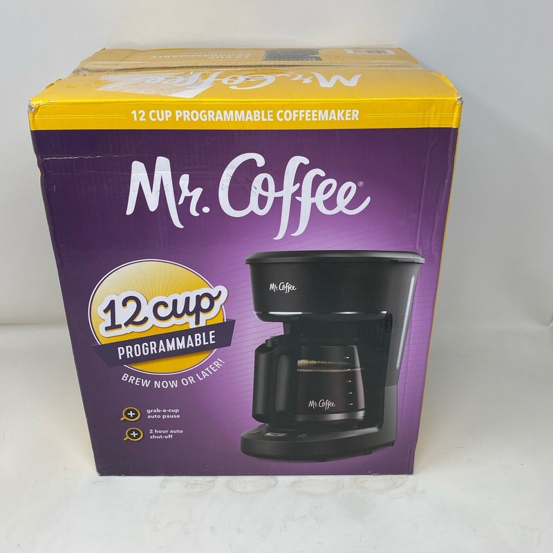 Mr. Coffee 12-Cup Programmable Coffeemaker - Black, Brew Now/Later gallery