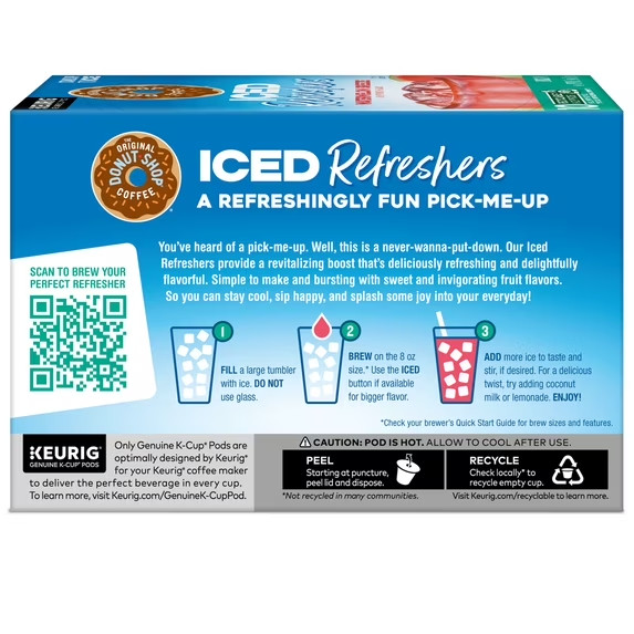 The Original Donut Shop, Iced Refreshers Watermelon Breeze Flavor K-Cup Pods, 10 gallery