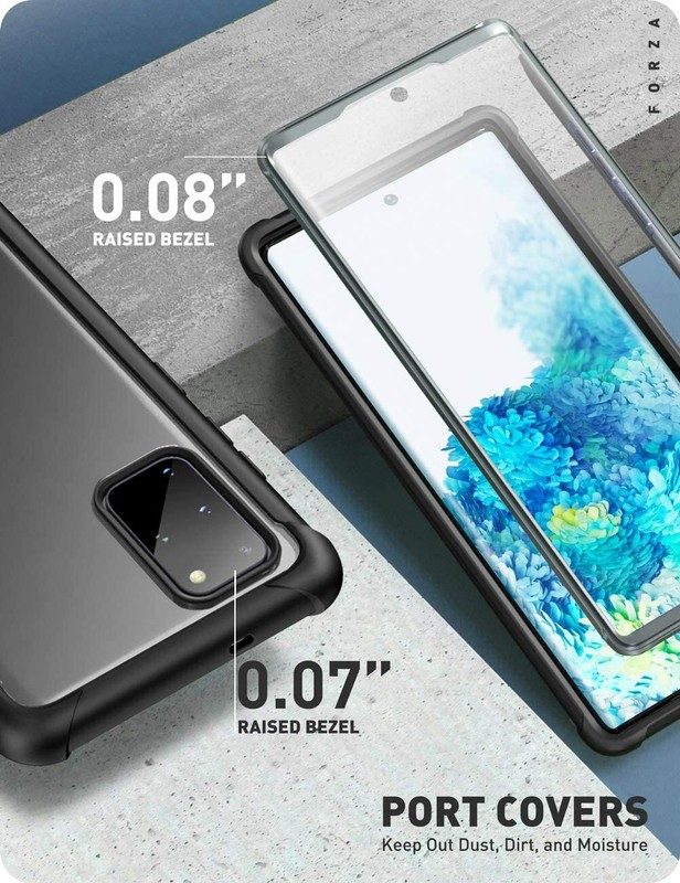 Clayco Full-Body Case Built-in Screen Cover Fingerprint ID for Galaxy S20+ Plus gallery
