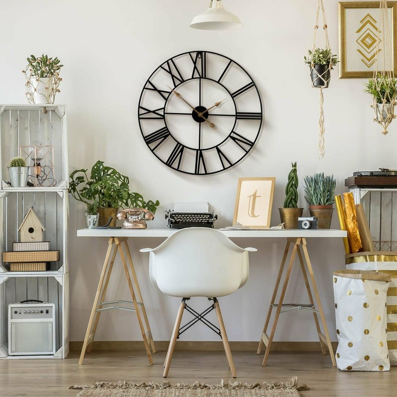 Sorbus Wall Clock, 24” Round Oversized Centurian Roman Numeral Style Home Décor gallery