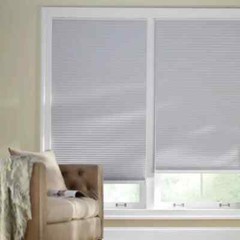 HOME DECORATORS Shadow White Cordless Blackout Cellular Shades 33 W x 72 L in.