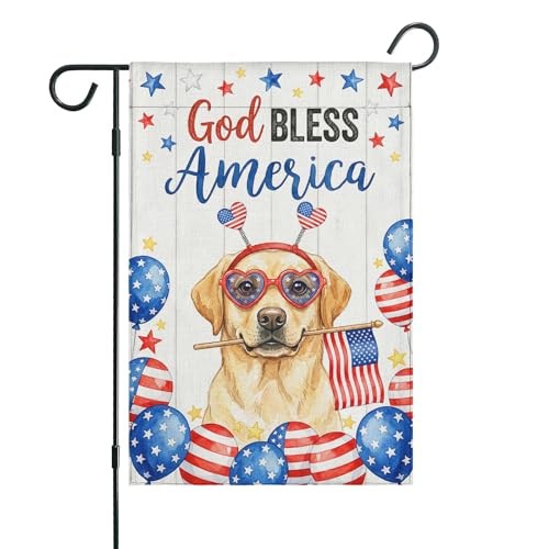 Funny Labrador Retriever Flag Memorial Day Independence Day House Flag for gallery