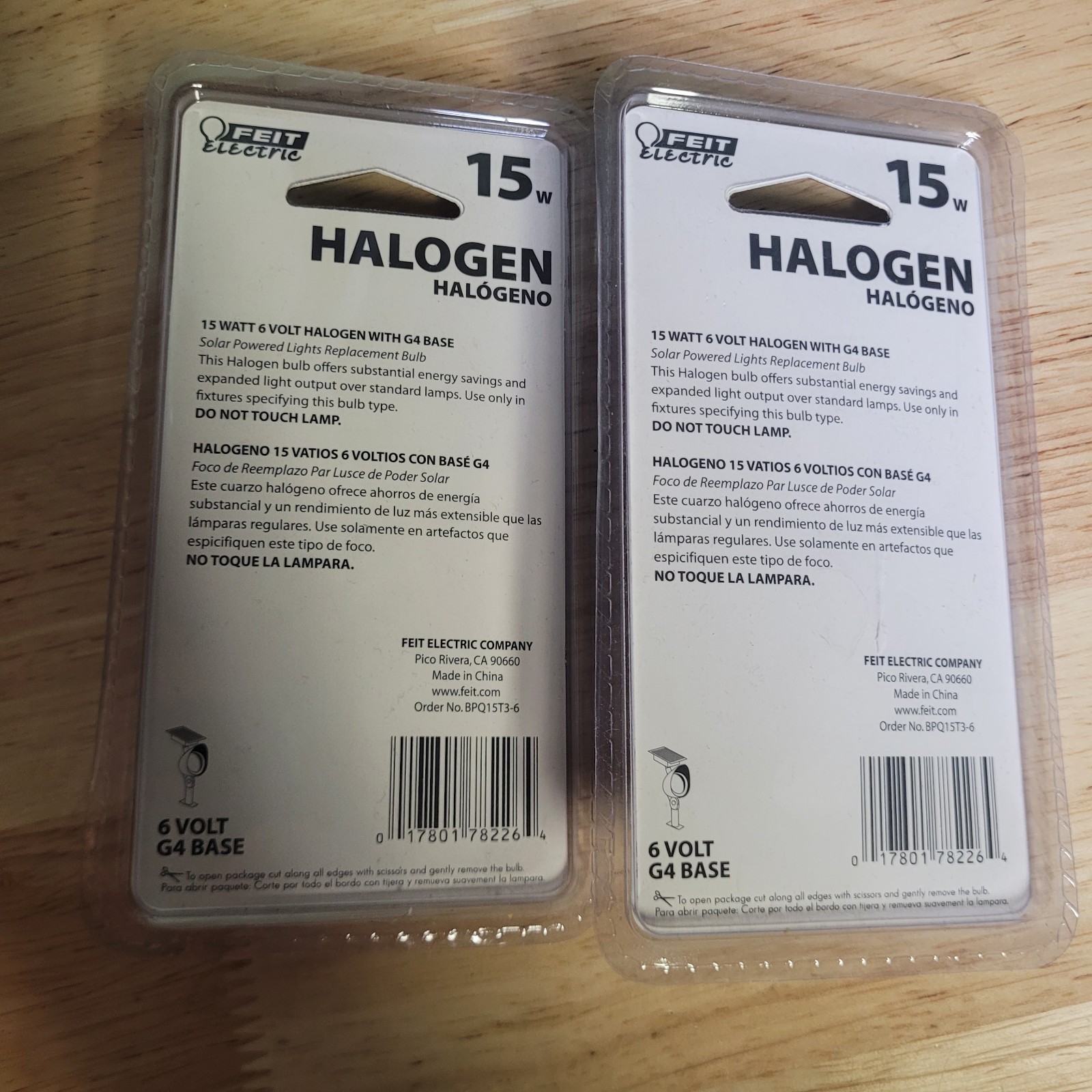 2 Packs Feit Electric 15W 6V Halogen Bulb - G4 Base - BPQ15T3-6 Landscape Light gallery