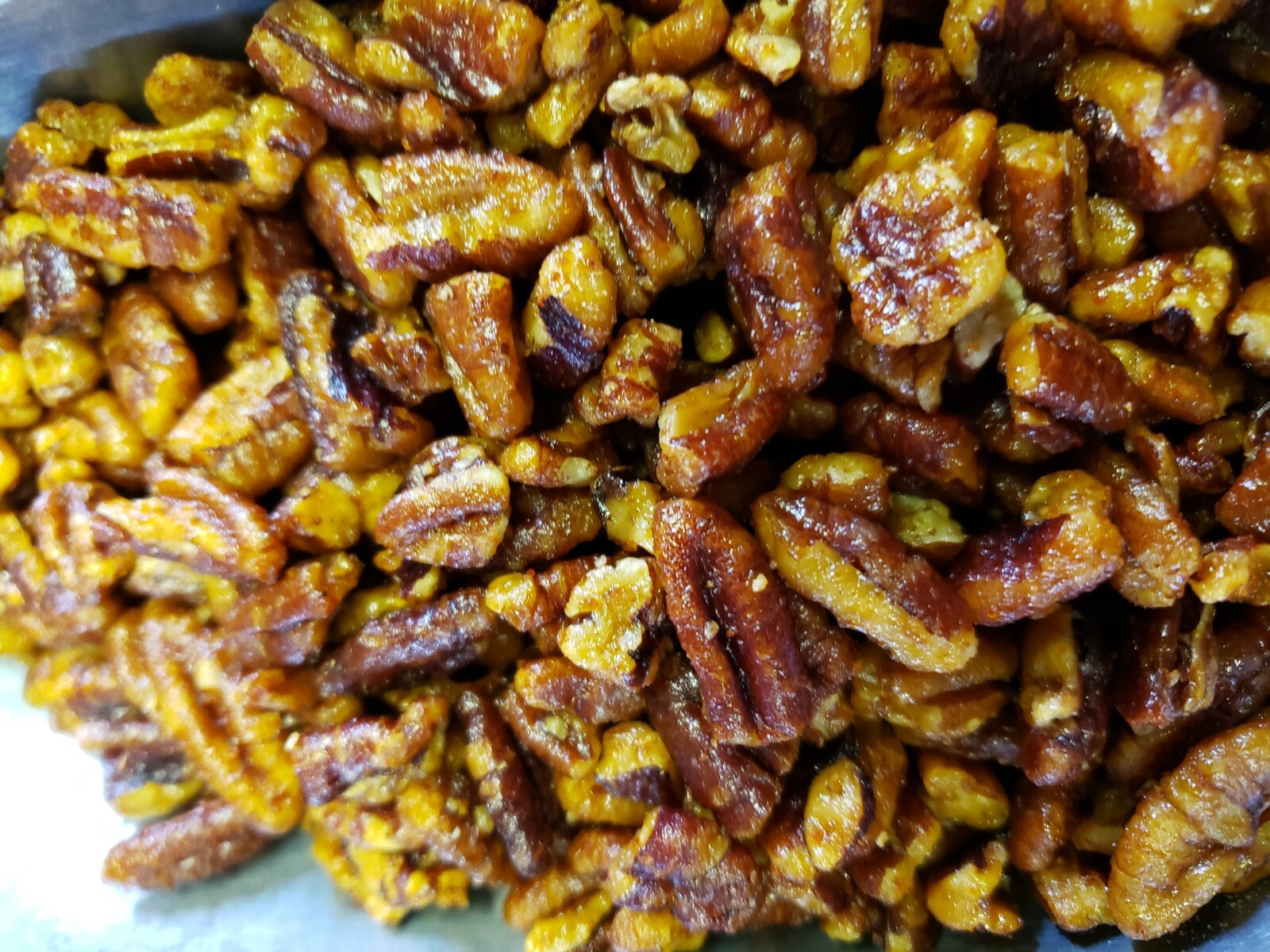 Spicy Candied Pecans, Large Pieces, 5 Pound Box, Kosher Certified gallery