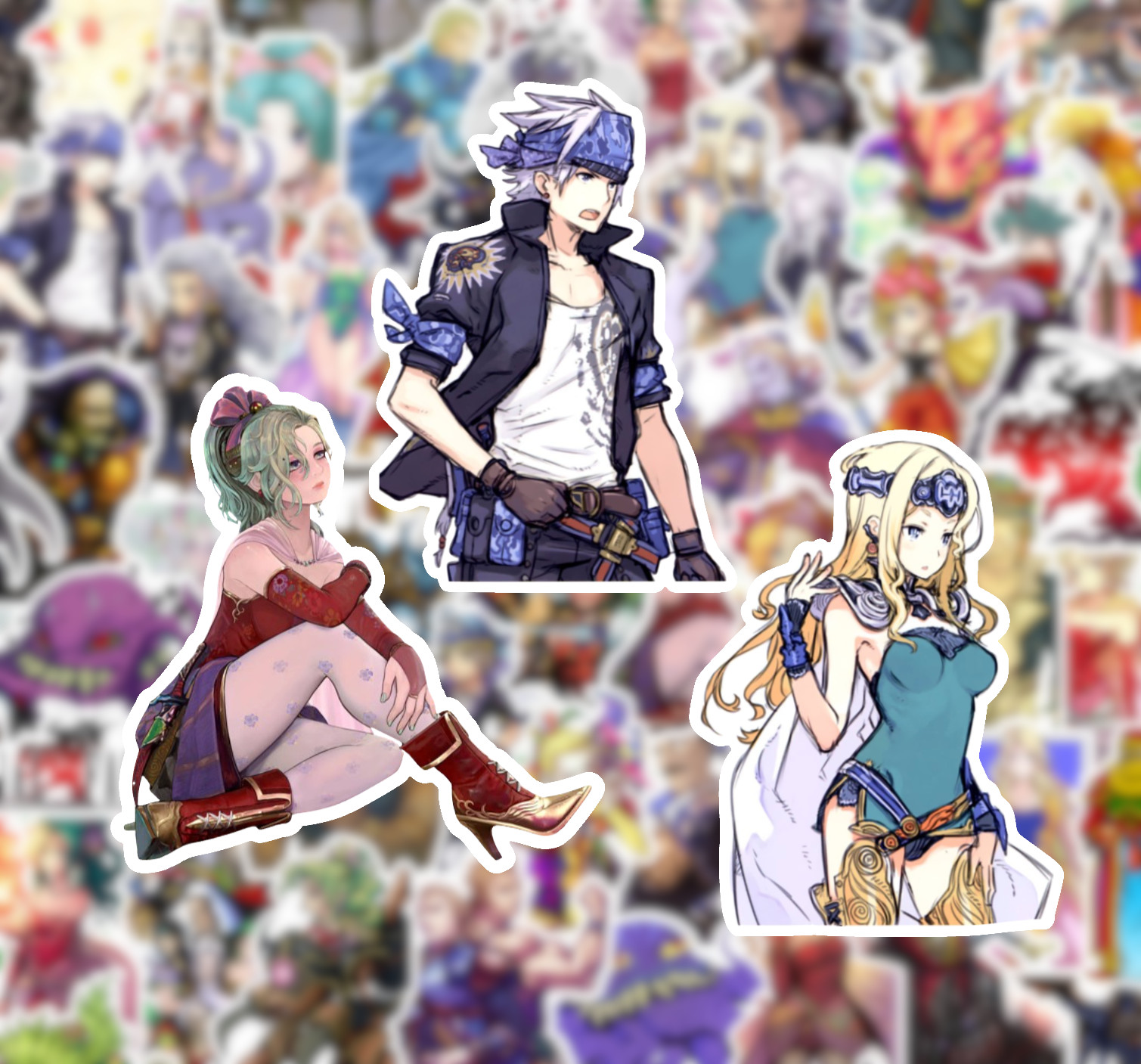 25/50 Final Fantasy VI Sticker Pack - Waterproof Vinyl - FF6 Kefka Locke gallery