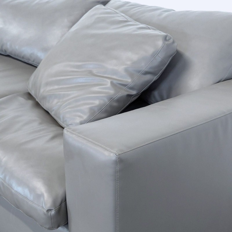 Modway Commix Grey Vegan Leather Sectional Sofa - L-Shaped Seating gallery