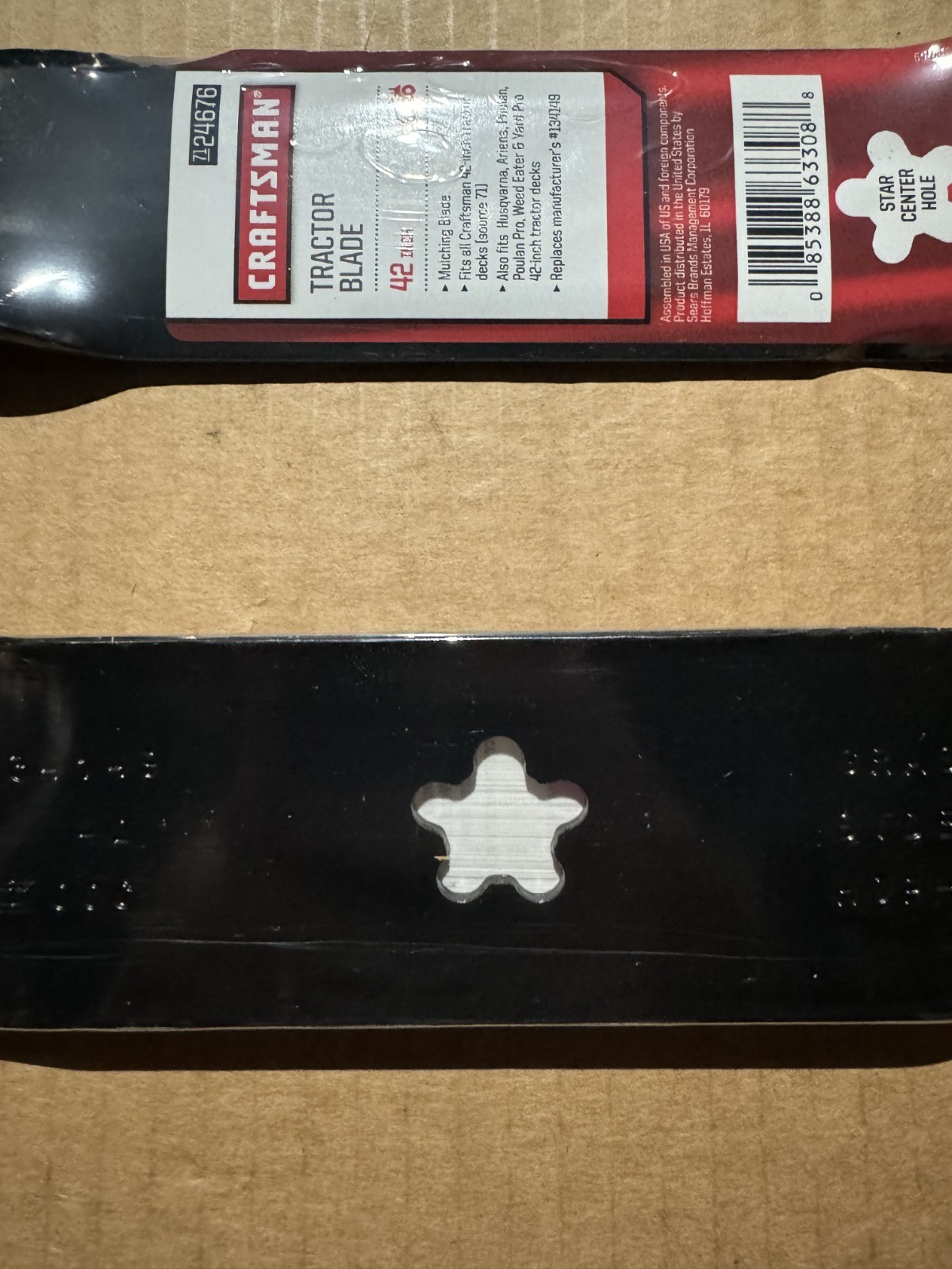 4 OEM CRAFTSMAN 42" LAWN MOWER DECK MULCH BLADES 134149 422719 138971 5 STAR MNT gallery