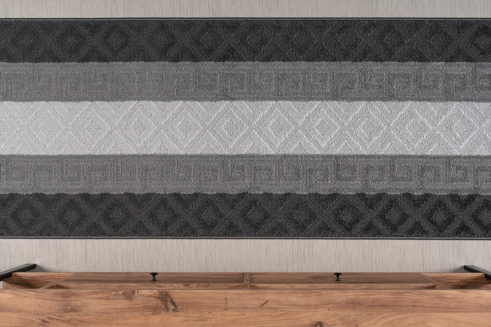Custom Size Hallway Runner Rug, Non Slip, 26 Wide X Your Choice of Length, Grey gallery