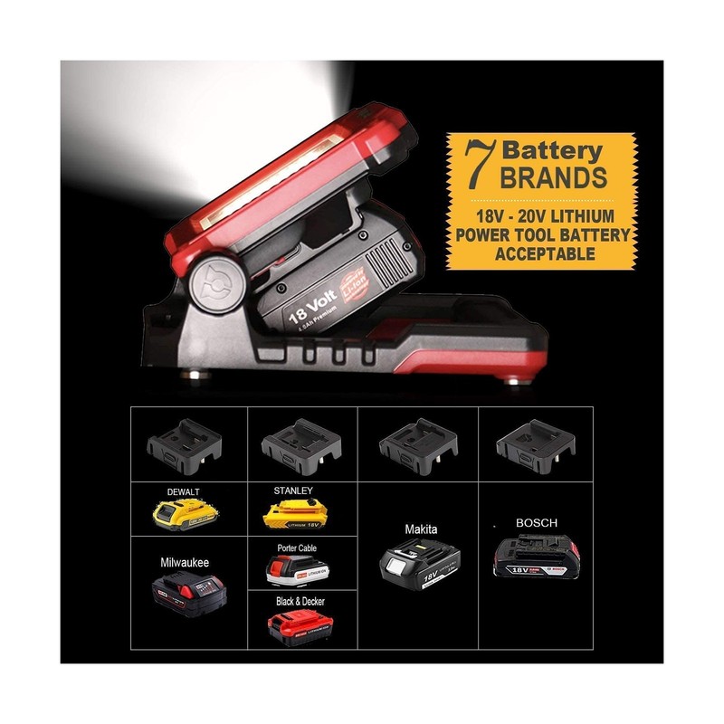 Rechargeable Cordless LED Work Light, 3500 LM, 25 W Compatible with... Fast Ship gallery
