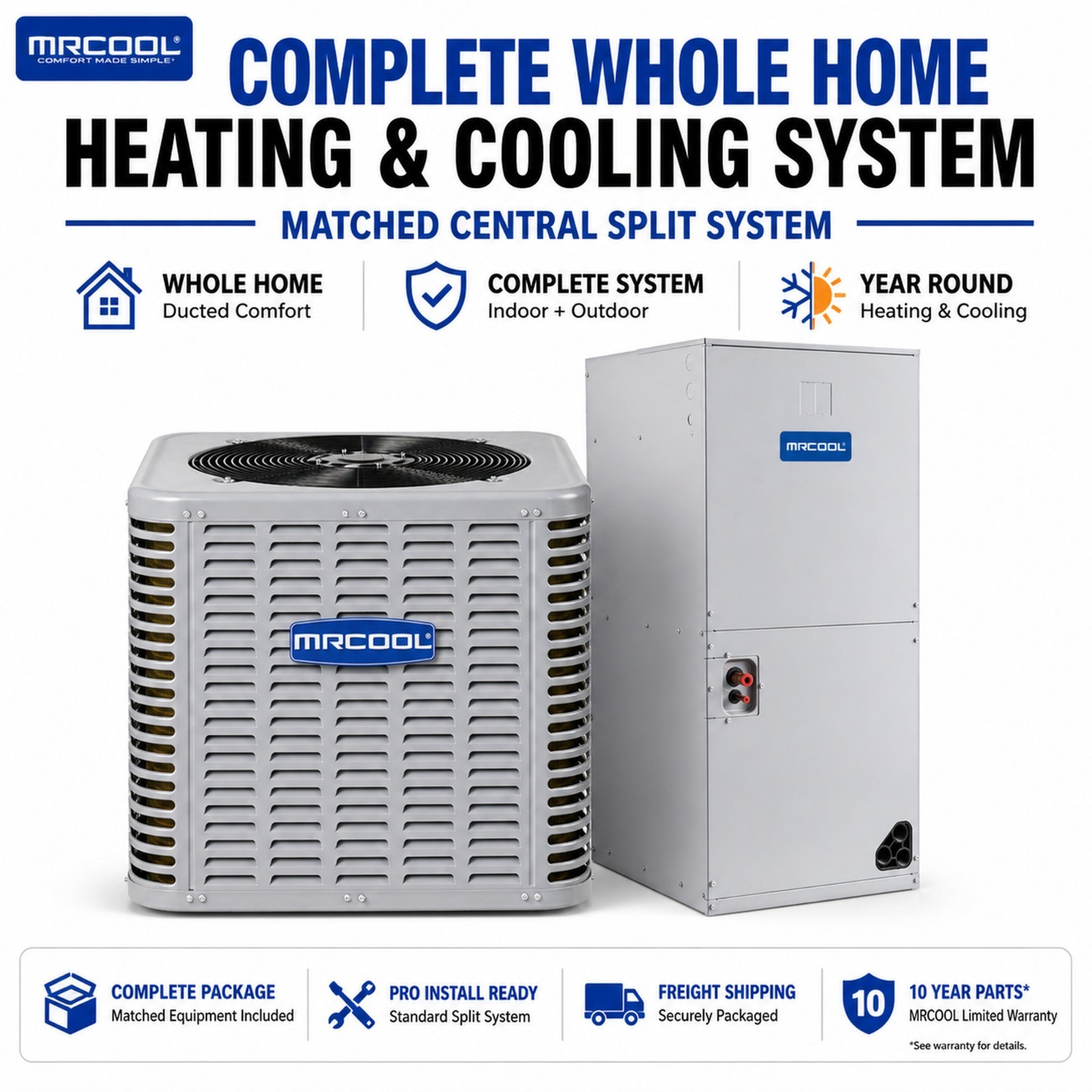 MRCOOL VersaPro 2.5 Ton Central AC Heat Pump System Ducted Split Inverter gallery