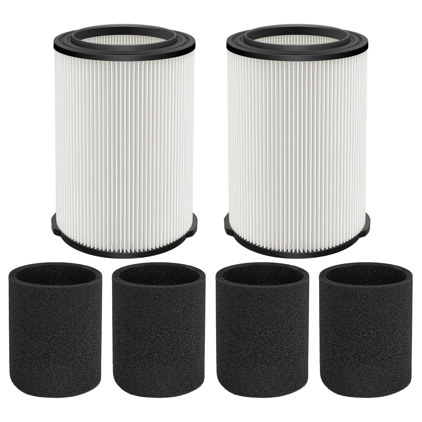 VF4000 Replacement Filter 2 Pack For RIDGID Shop Vac 72947 | Includes 4 Foam Spo gallery
