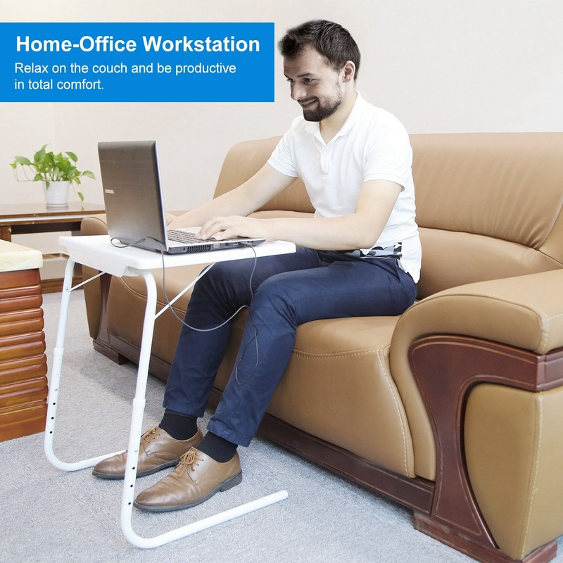 Adjustable Portable Folding Table Desk Smart TV Tray Laptop PC Dinner Bed Mate gallery