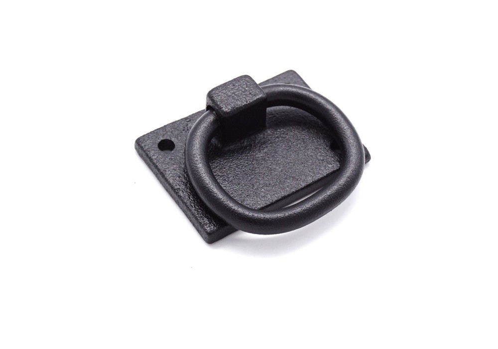 2" Black Iron Ring Pull Antique Black Cast Iron Ring Pull Shutter Ring Pull