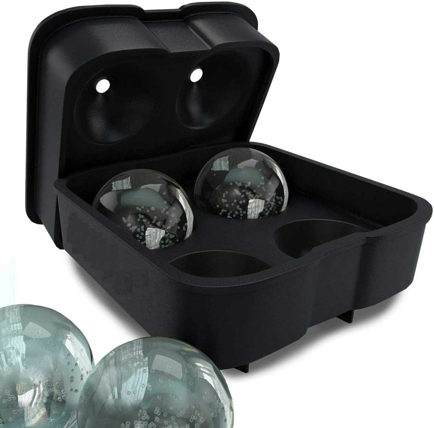Silicone 3D Ball ICE Cube Tray Maker Round Ball Sphere Mold Whiskey Cocktails gallery