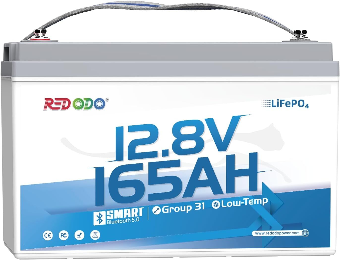 Redodo 12V 165Ah LiFePO4 Lithium Battery with Bluetooth 165A Group 31 -Very Good gallery
