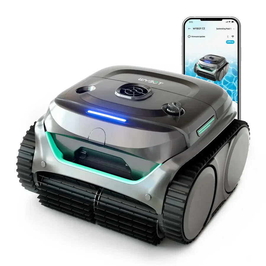 WYBOT C2 Robotic Pool Cleaner, Cordless Pool Vacuum for Inground Pools gallery