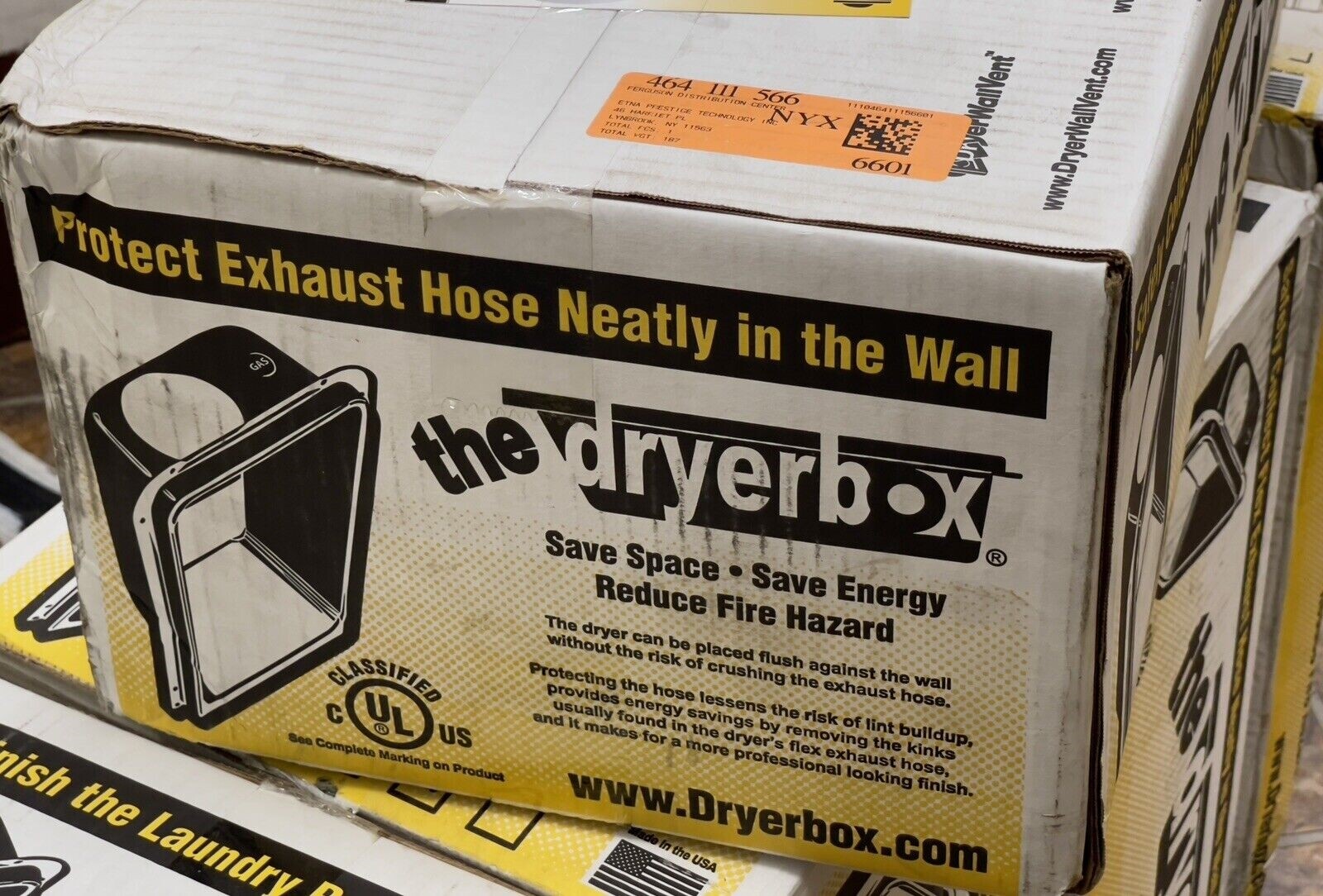 Dryerbox DB350 Recessed Upward Vent Box 2”x4” Wall gallery