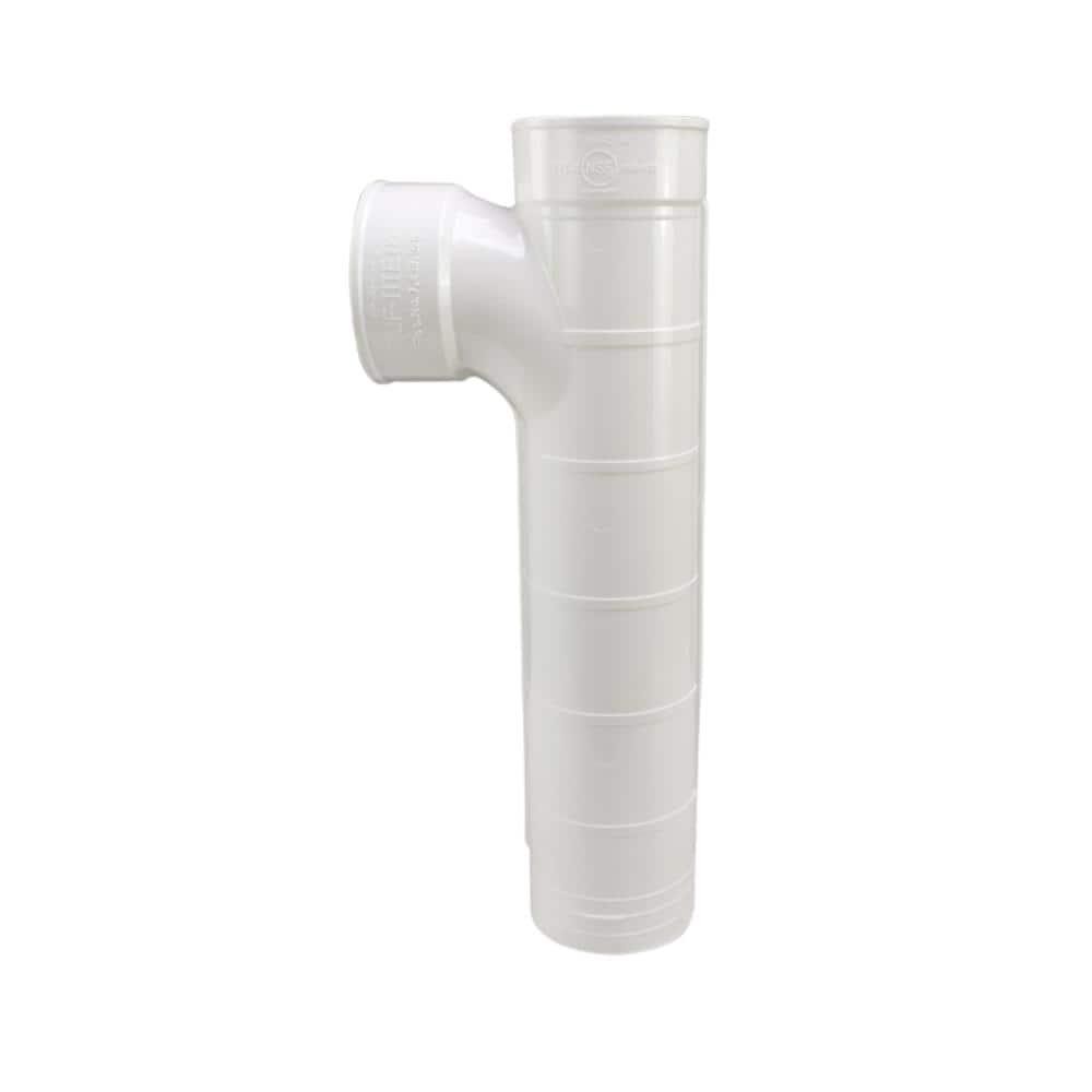 Septic Tank Tee Baffle 4 in Inlet Outlet Fits ABS PVC Pipe with SDR35 Bushing gallery
