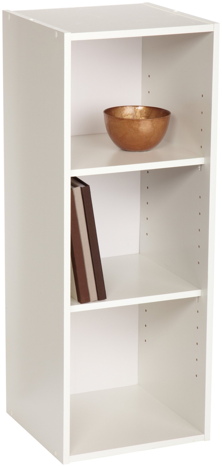 3 Shelf White Storage Organizer Adjustable Shelves ClosetMaid Stackable Unit gallery