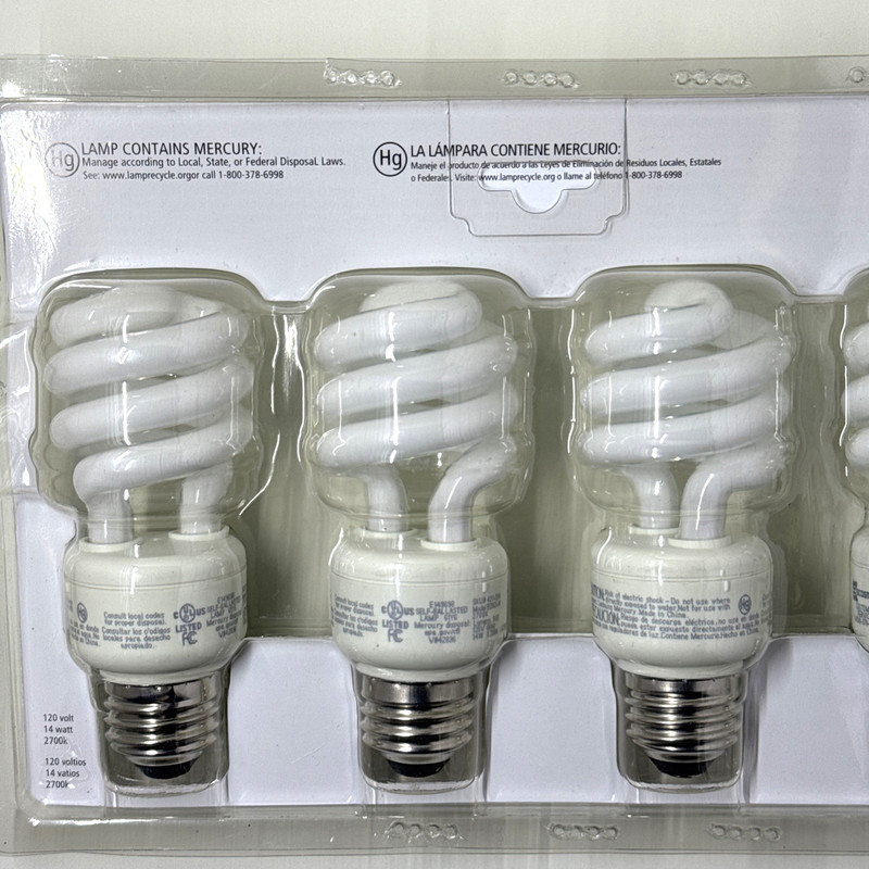 EcoSmart 60W Equivalent CFL Light Bulbs Soft White 900 Lumens 4-Pack gallery