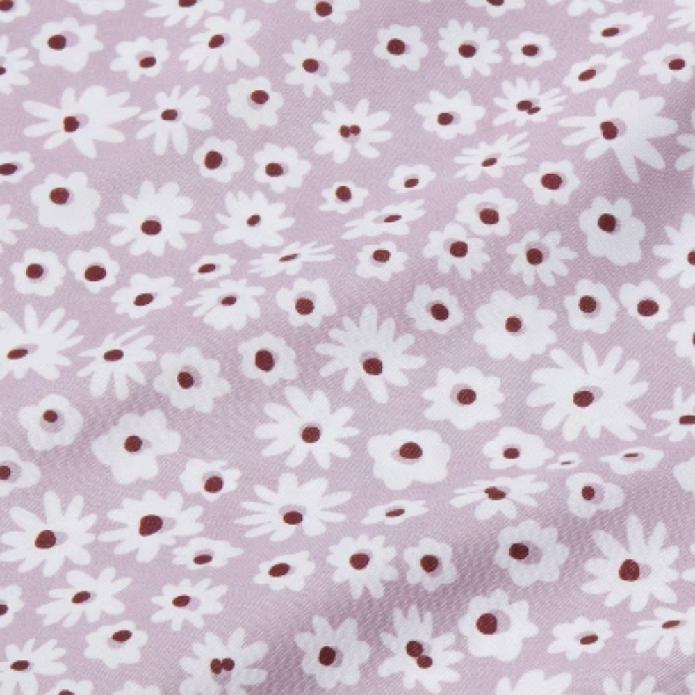 Full Printed Microfiber Sheet Set Light Purple Daisy: Botanical Pattern gallery