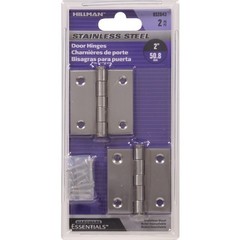 Hardware Essentials Square Corner Door Hinge Stainless Steel (2″)