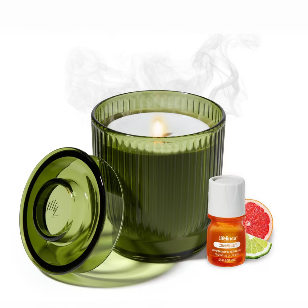 Lifelines Ribbed Olive Flameless Candle Diffuser gallery