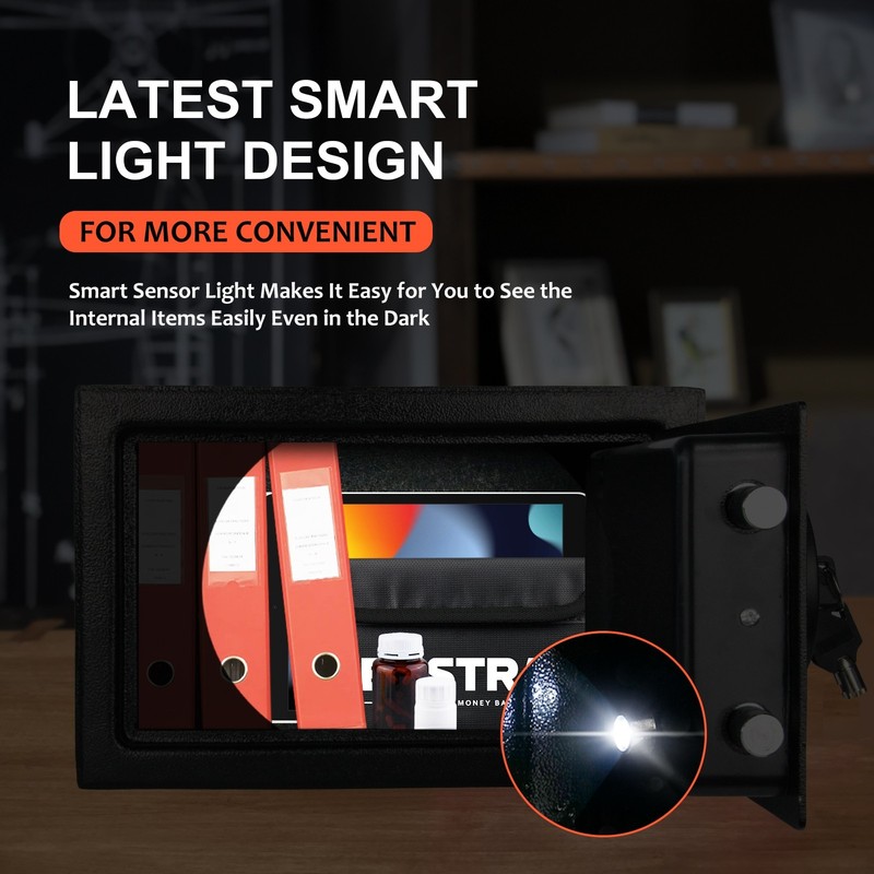 0.5 CuFt Fireproof Safe Box Rechargeable Digital Home Office Cash Jewelry Secure gallery