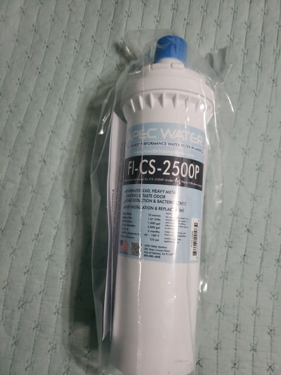APEC FI-CS-2500P Replacement Water Filter for CS-2500P Water Filtration System gallery