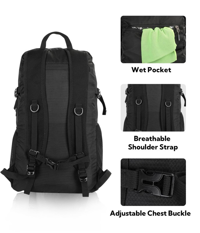 30L Lightweight Packable Hiking Backpack Foldable Travel Daypack Camping Bag 5