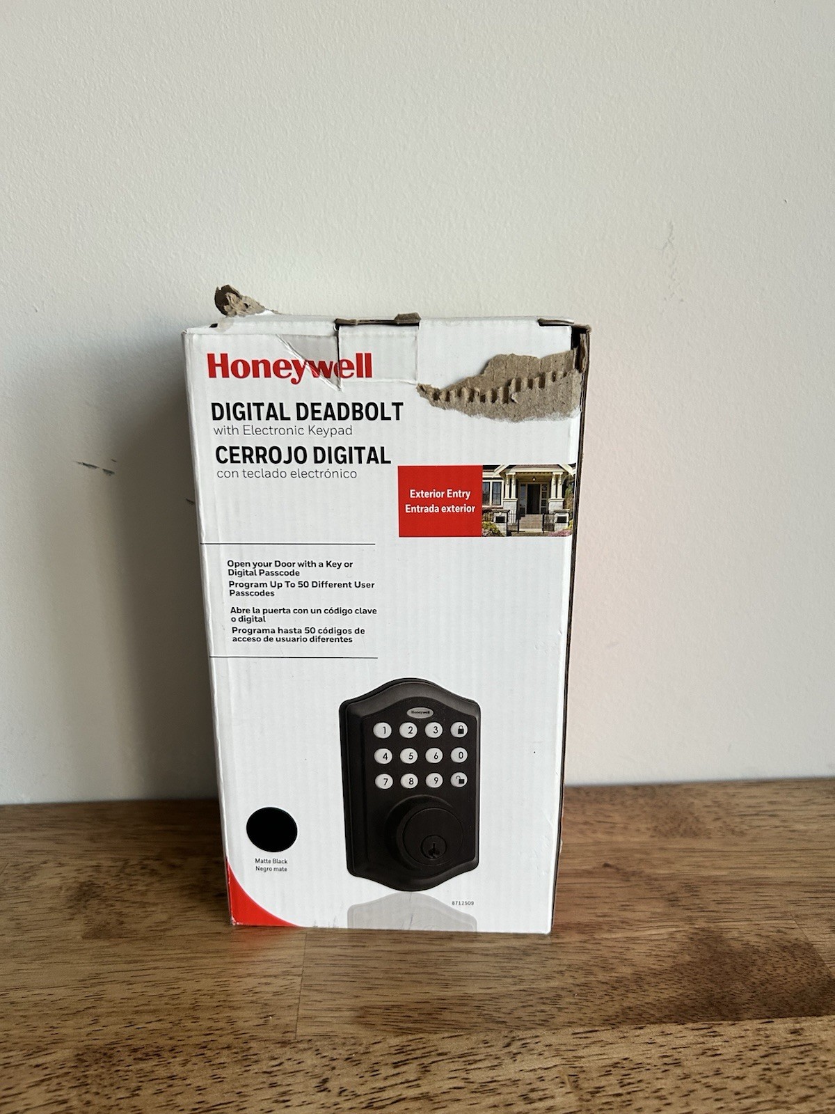 Honeywell Digital Deadbolt With Keypad Matte Black Model 8712509 gallery