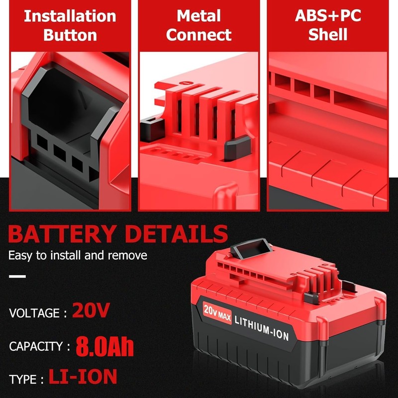 2PACK for PORTER CABLE 20V 20 Volt Lithium Battery /Charger Max PCC680L PCC685L gallery