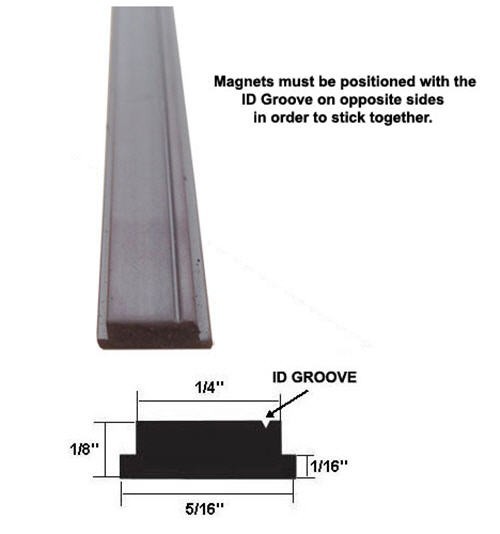 Flexible Magnetic Strip Insert for Framed Shower Doors - 75" long gallery