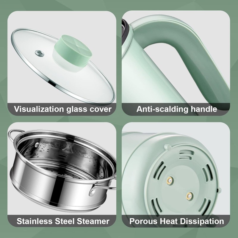 Smart Mini Hot Pot with Timer and Automatic Shut Off 1.2L Non-Stick Rapid Noo... gallery
