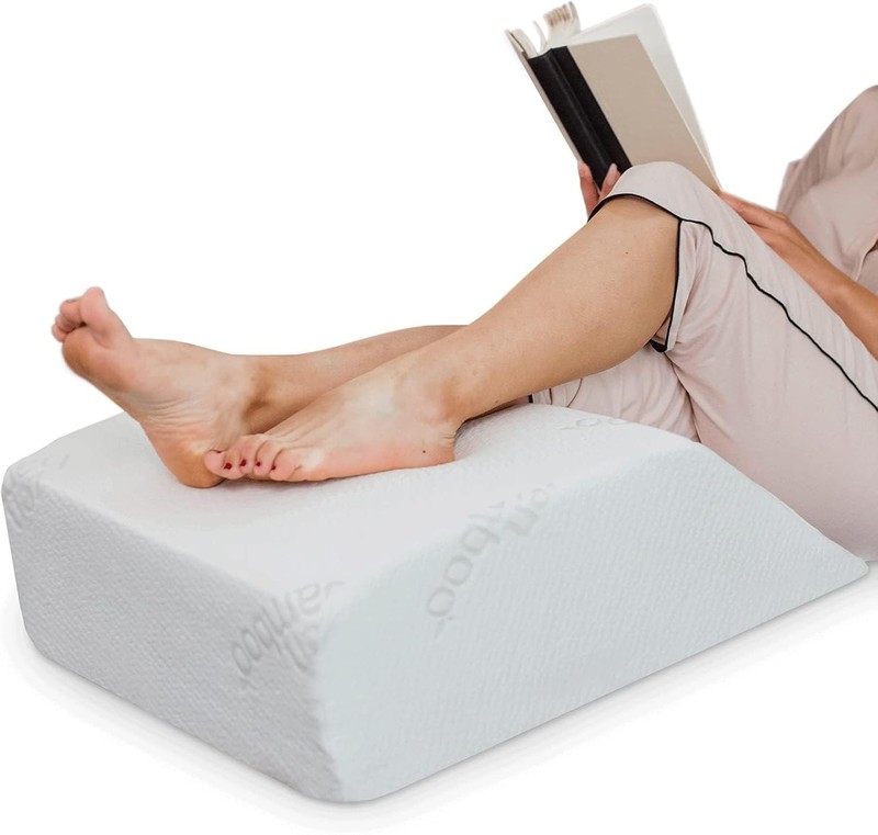 Leg Elevation Pillow for Sleeping - Supportive Bed Memory Foam Wedge Pillow gallery