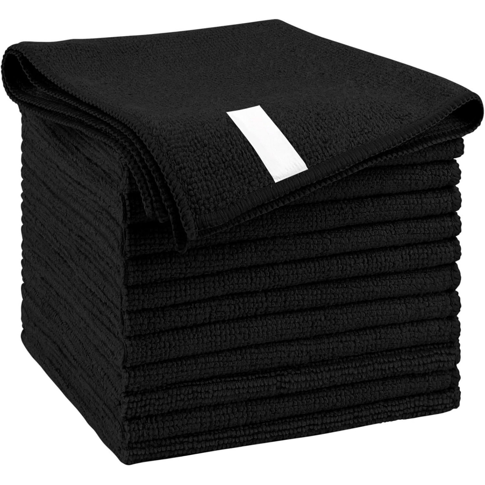12Pcs Microfiber Cleaning Cloth Towels, Car Polishing Detailing No Scratch Black gallery