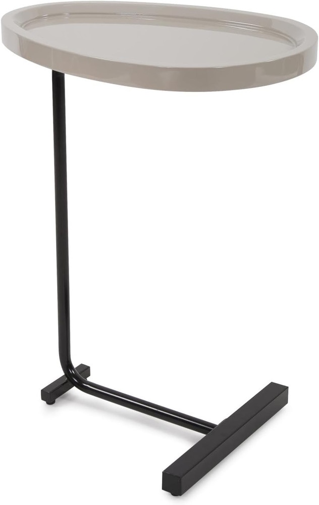 Tobin Gray Lacquered Drink Table - Stylish Accent for Any Space