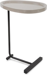 Tobin Gray Lacquered Drink Table – Stylish Accent for Any Space