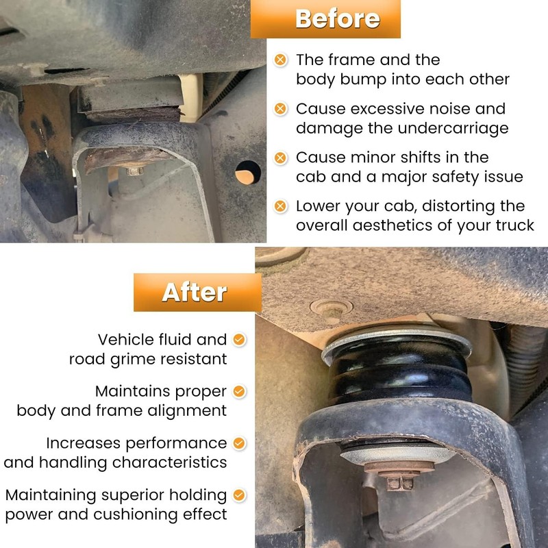 KF04060BK Body Mount Bushing Kit for Ford F250 F350 Super Duty 2008-2016 2WD 4WD gallery