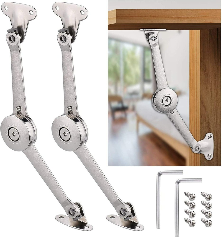 1Pair Lid Support Hinge Random Angle Lid Flap Stays for Cabinet Chest Toy Box