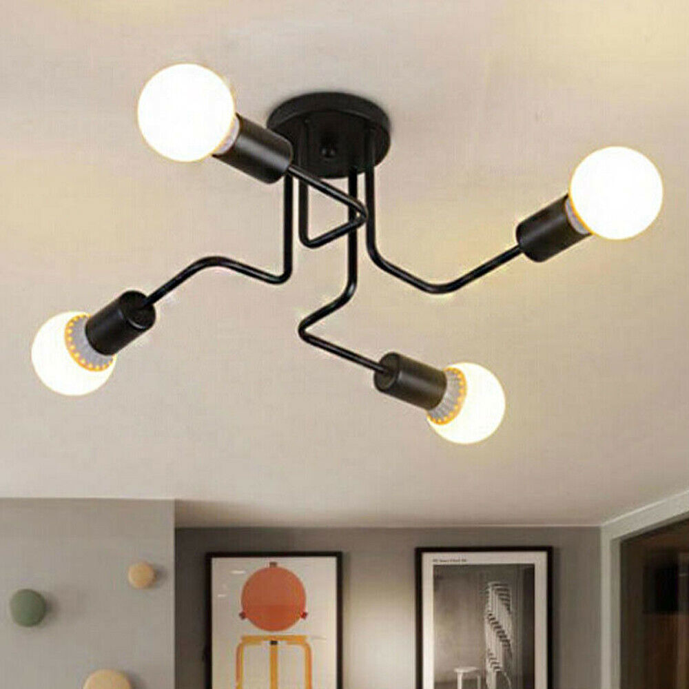 4-Light Sputnik LED Ceiling Light Modern Flush Mount Chandelier Fixture for Home gallery
