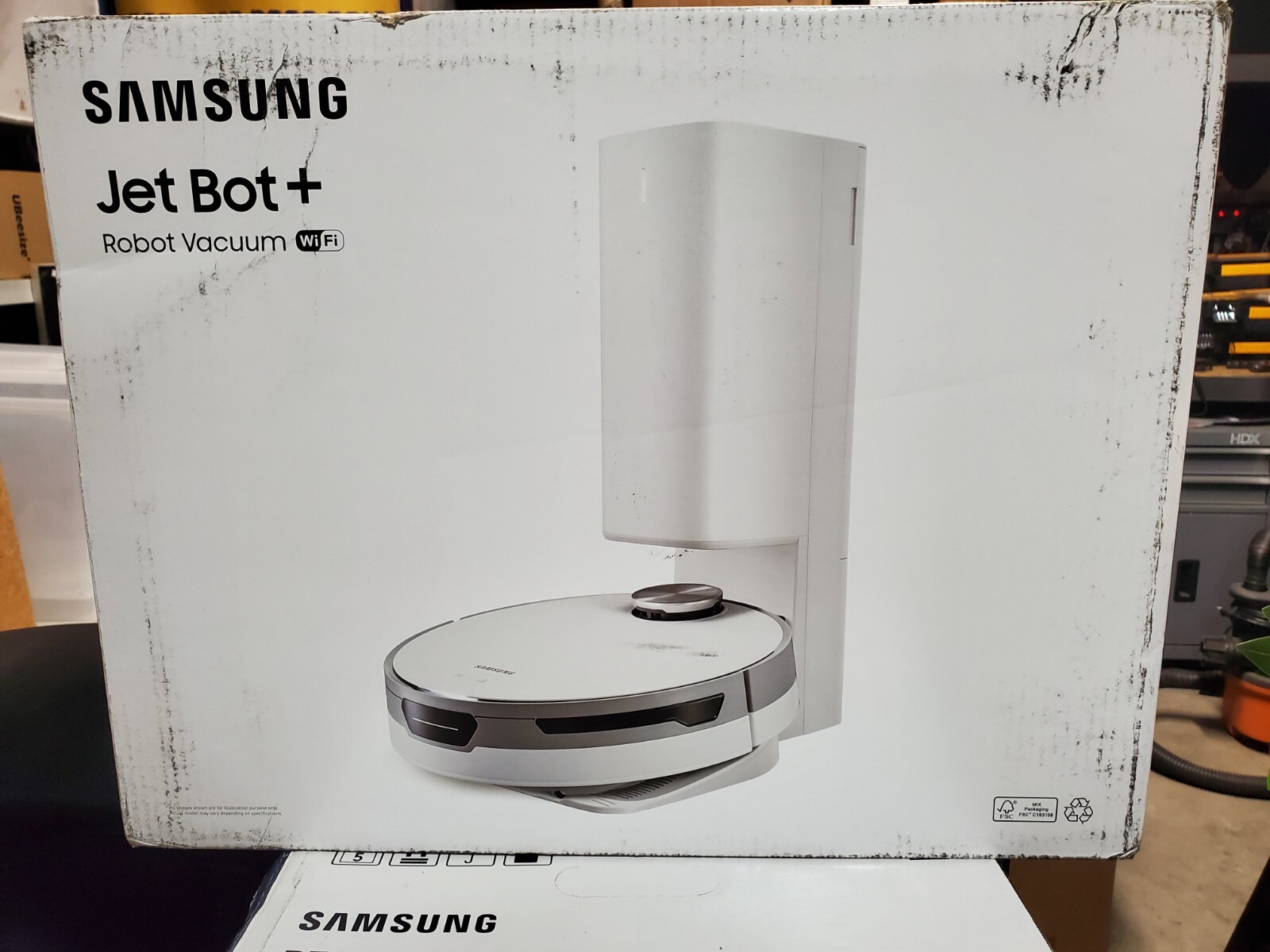 Samsung - Jet Bot+ Robot Vacuum with Clean Station - White - NEW IN BOX! gallery