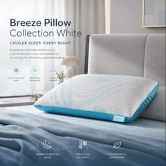 TEMPUR-Pedic Breeze ProLo Pillow Collection White