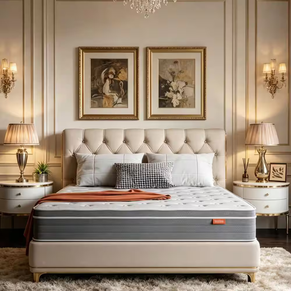 Cooling Queen Size Medium Hybrid Pillow Top Mattress, 12 In. Support and Breatha gallery