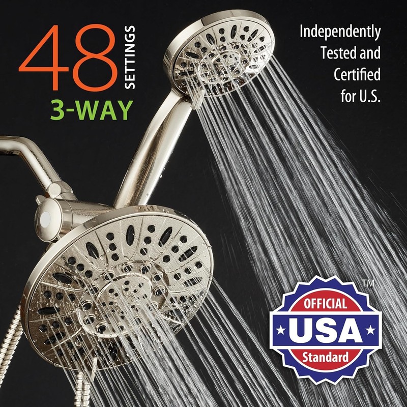 Top Quality Rainfall Shower Head Combo - Brushed Nickel gallery
